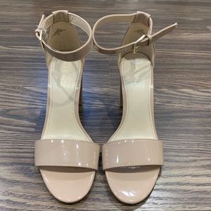 Nine West Nude Chunky Heels